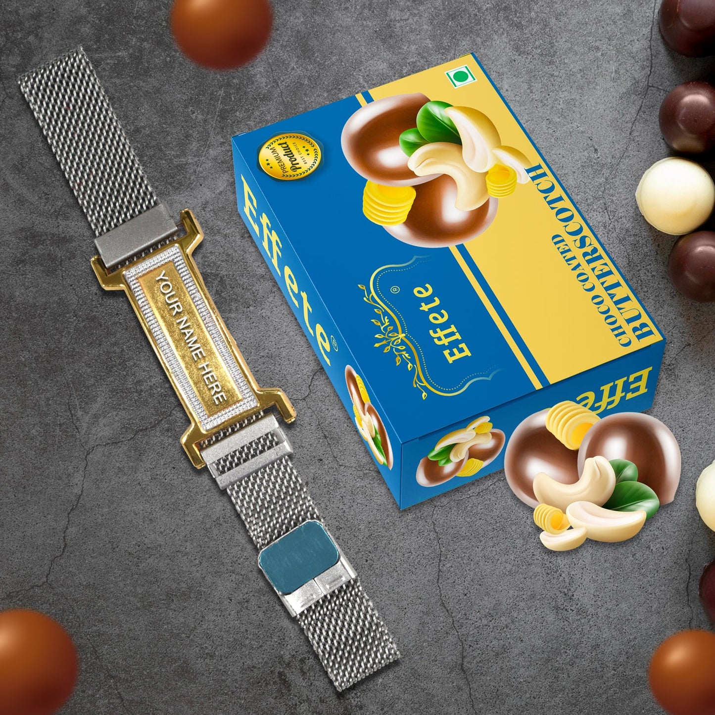 Customized Bracelet Gift Set – Personalized & Chocolate Combo | Print On Demand