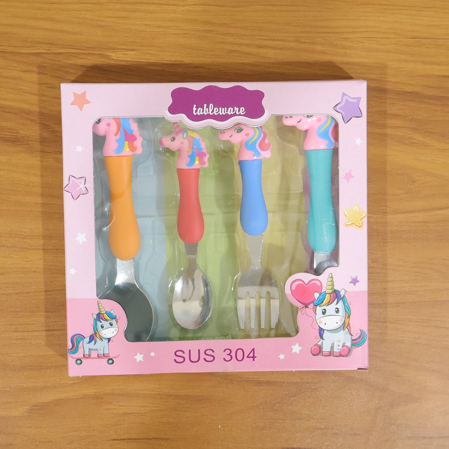 Unicorn Kids Spoon and Fork Set – Cute & Safe for Little Eaters