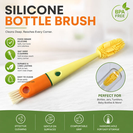 4 in 1 Silicone Bottle Cleaning Brush – Hygienic & Reusable