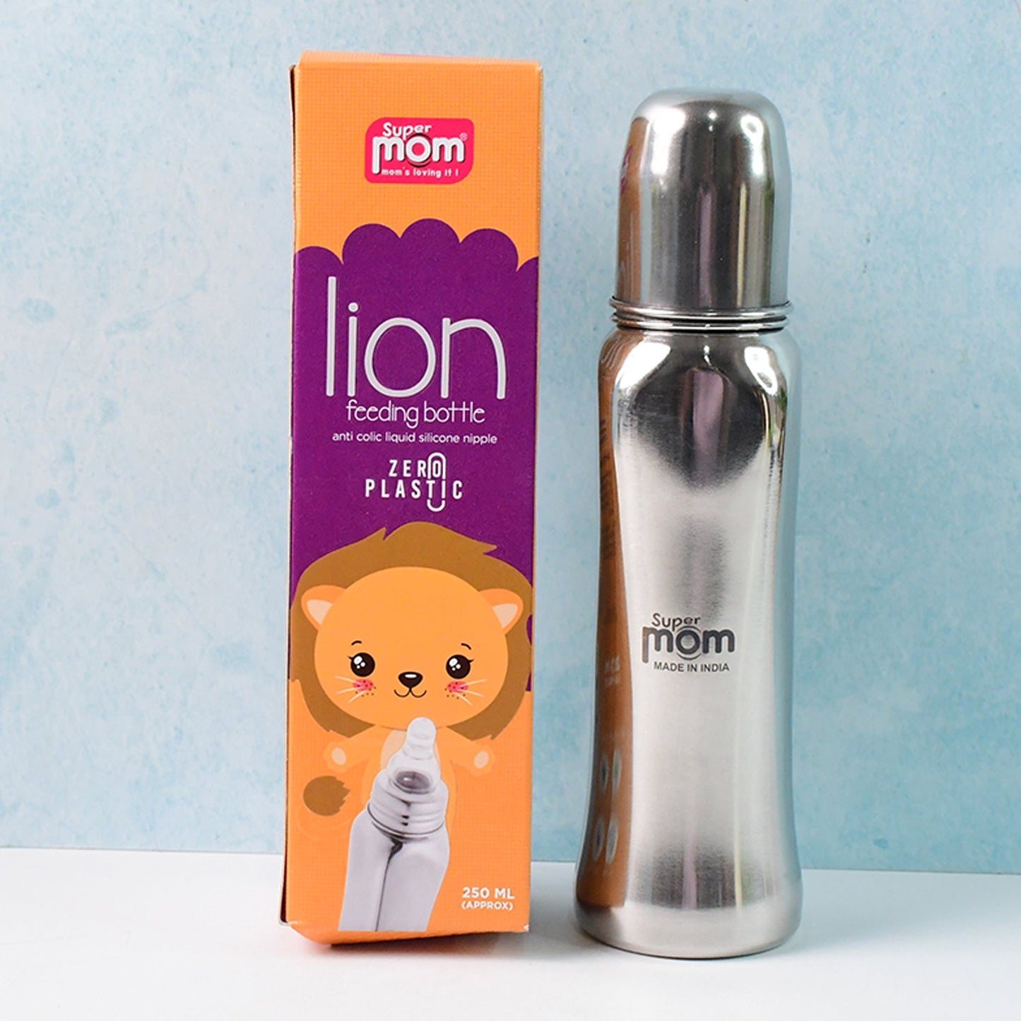 Anti-Colic Stainless Steel Feeding Bottle – 250ml Safe Comfort