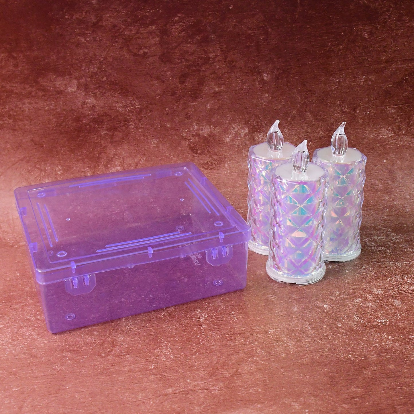 LED Flameless Candle Lights – Set of 3 Crystal Decorative Lights