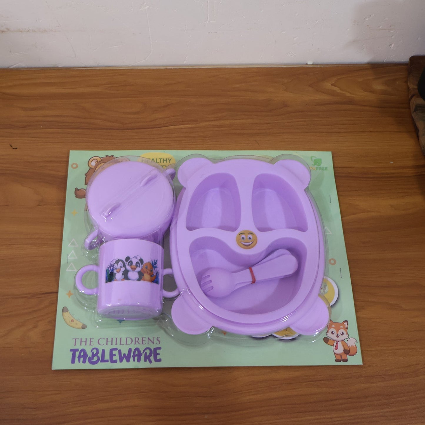 Children’s Tableware Dining Set – Durable Panda Print Meal Kit