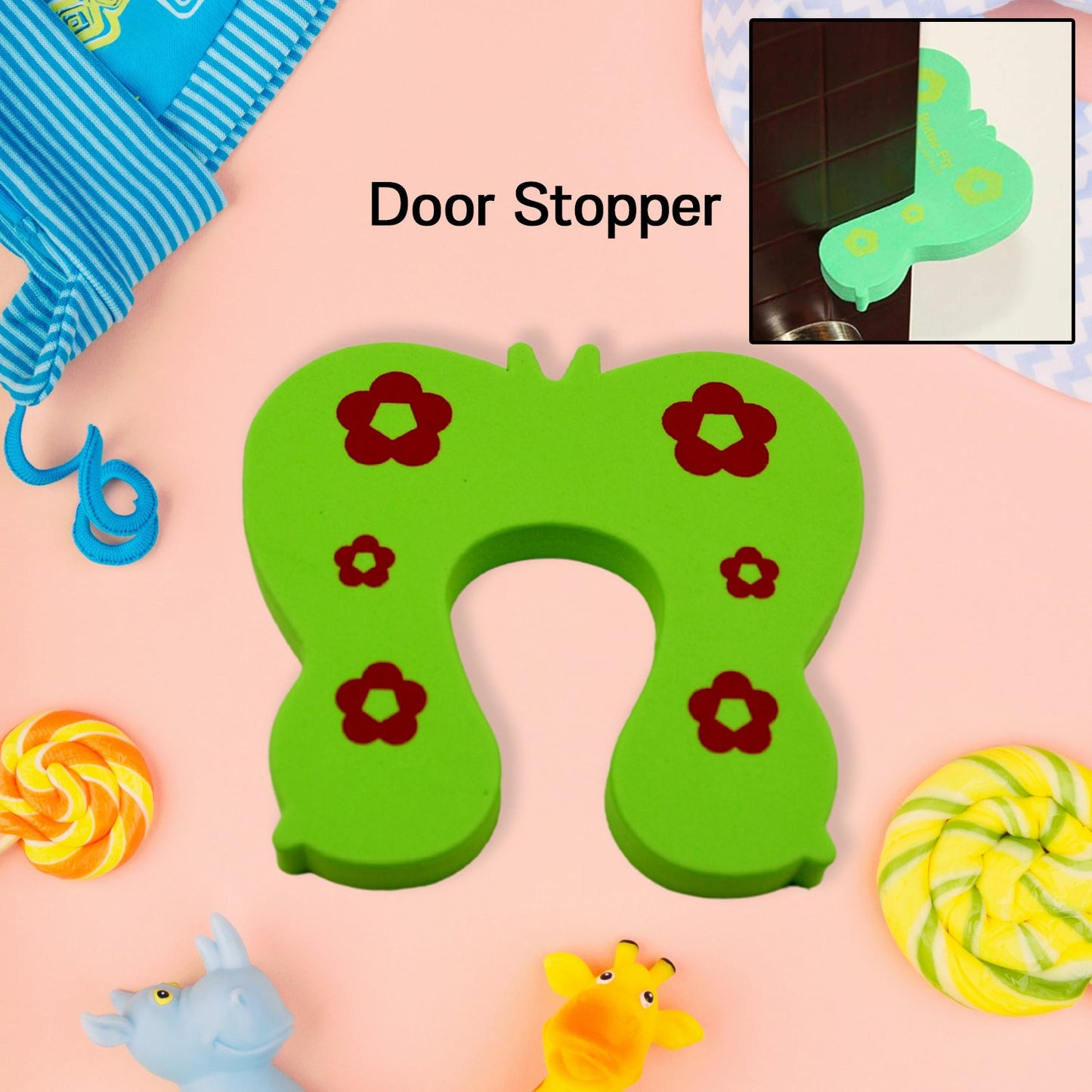 Baby Safety Door Stopper – Cute Animal Finger Pinch Guard | AutoSafeo
