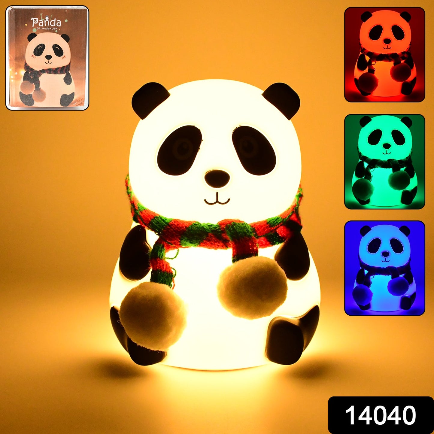 Panda Night Light – 7-Color LED Touch Sensor Lamp | Indo Glow