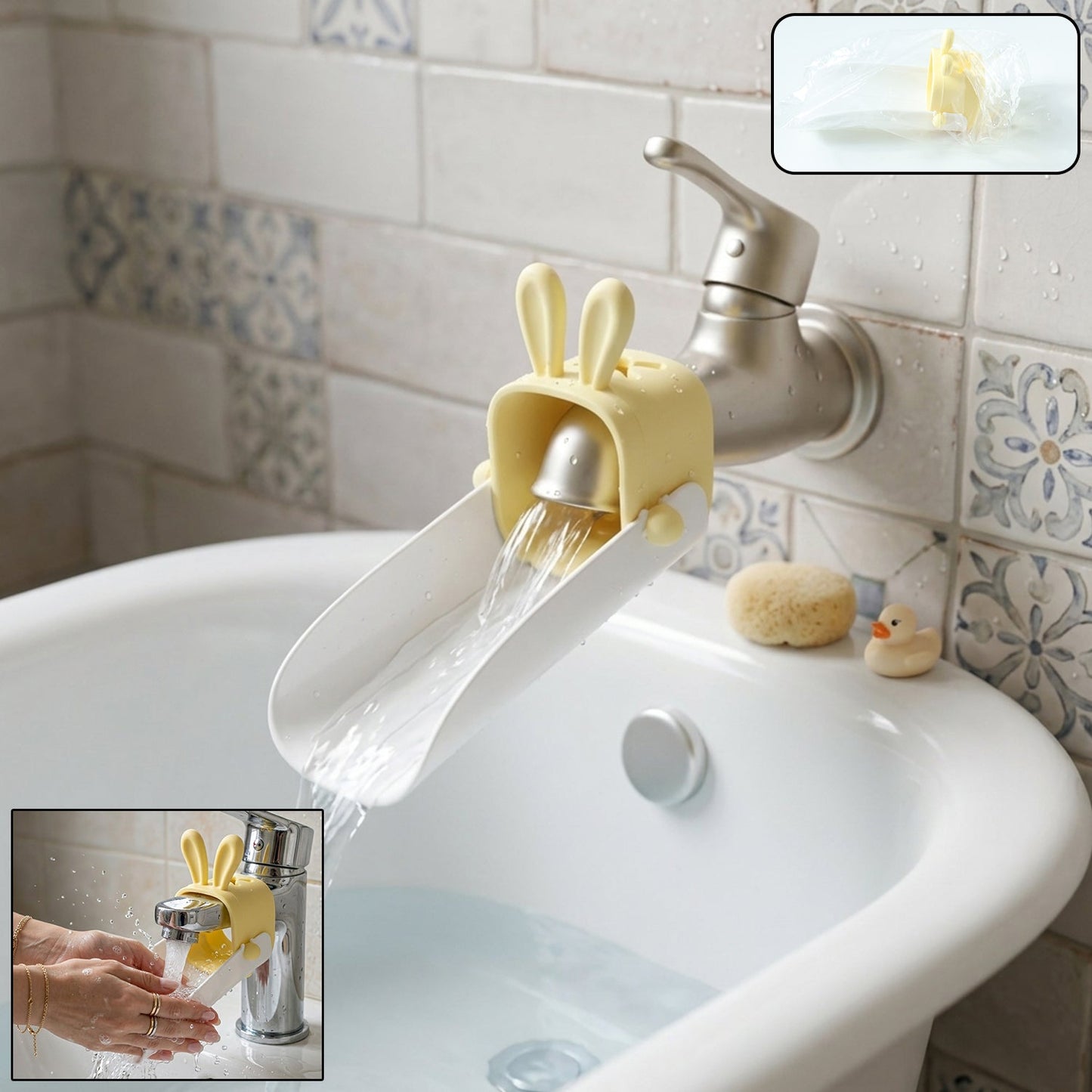 Kids Faucet Extender – Easy Hand Wash & Splash-Free Design for Children
