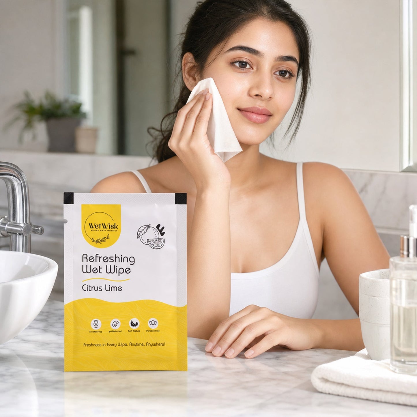 Citrus Lime Wet Wipes – Refreshing & Gentle Face, Hand & Body Cleansing