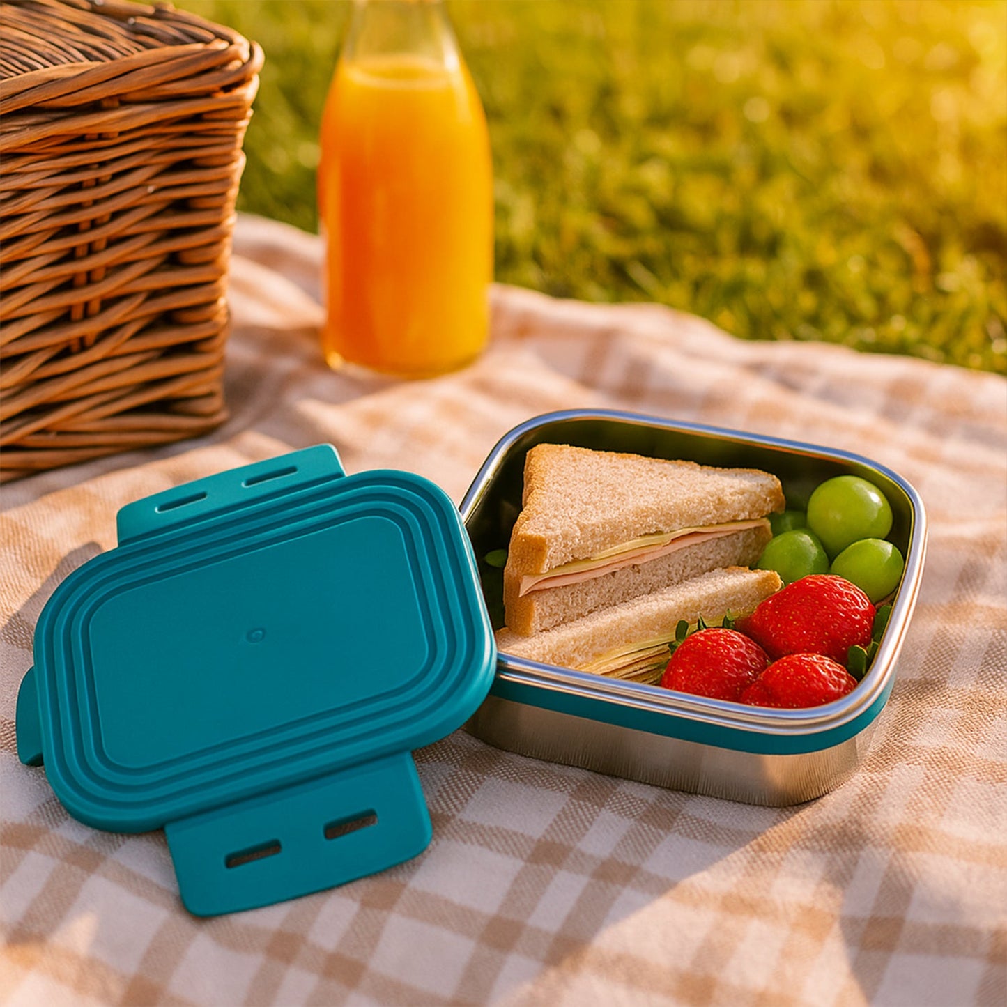 Stainless Steel Mini Food Container – 200ml Airtight Leak-Proof