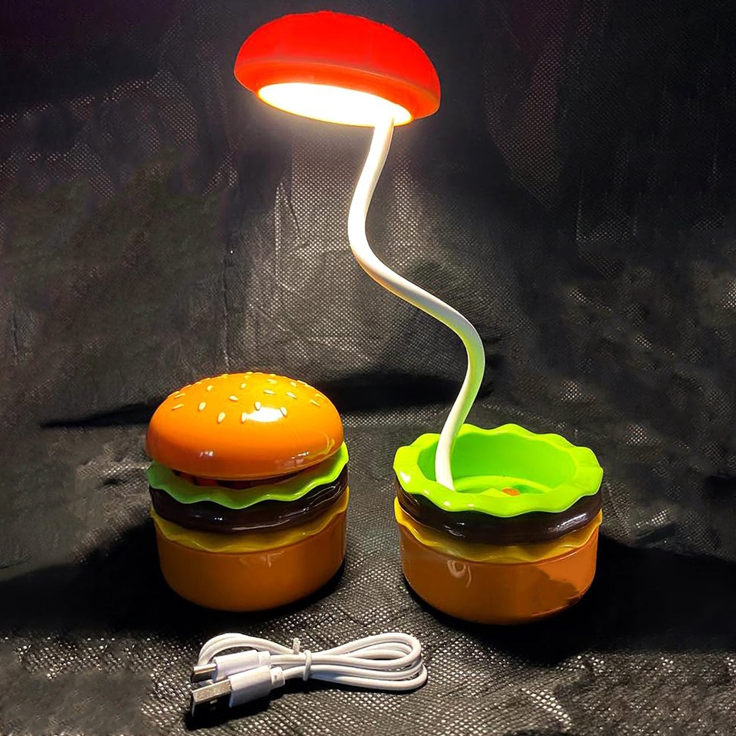 Burger LED Night Lamp – Folding & Rechargeable | Indo Glow