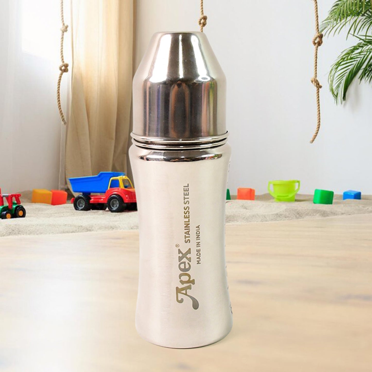 Stainless Steel Baby Feeding Bottle – 250ml Durable & Anti-Colic