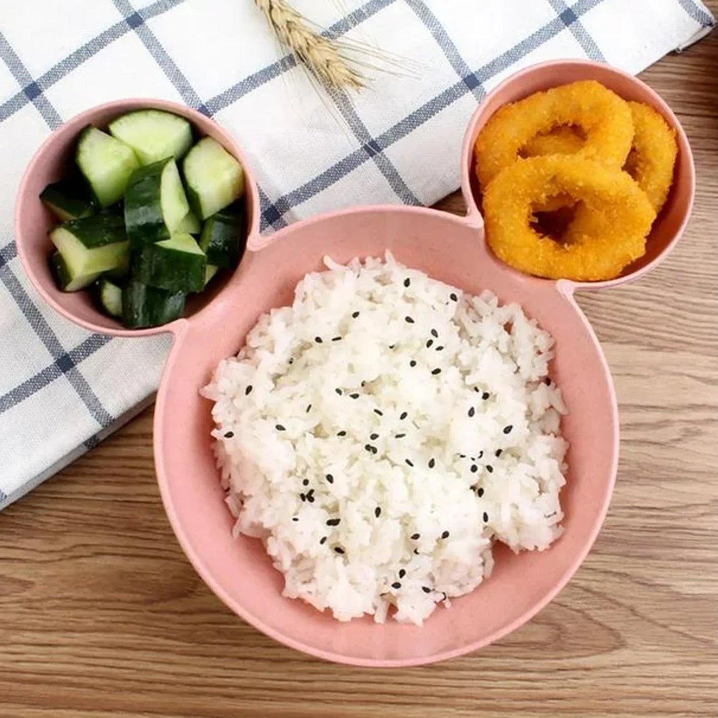 Mickey Mouse Kids Plate – BPA-Free & Unbreakable | Jiaqi