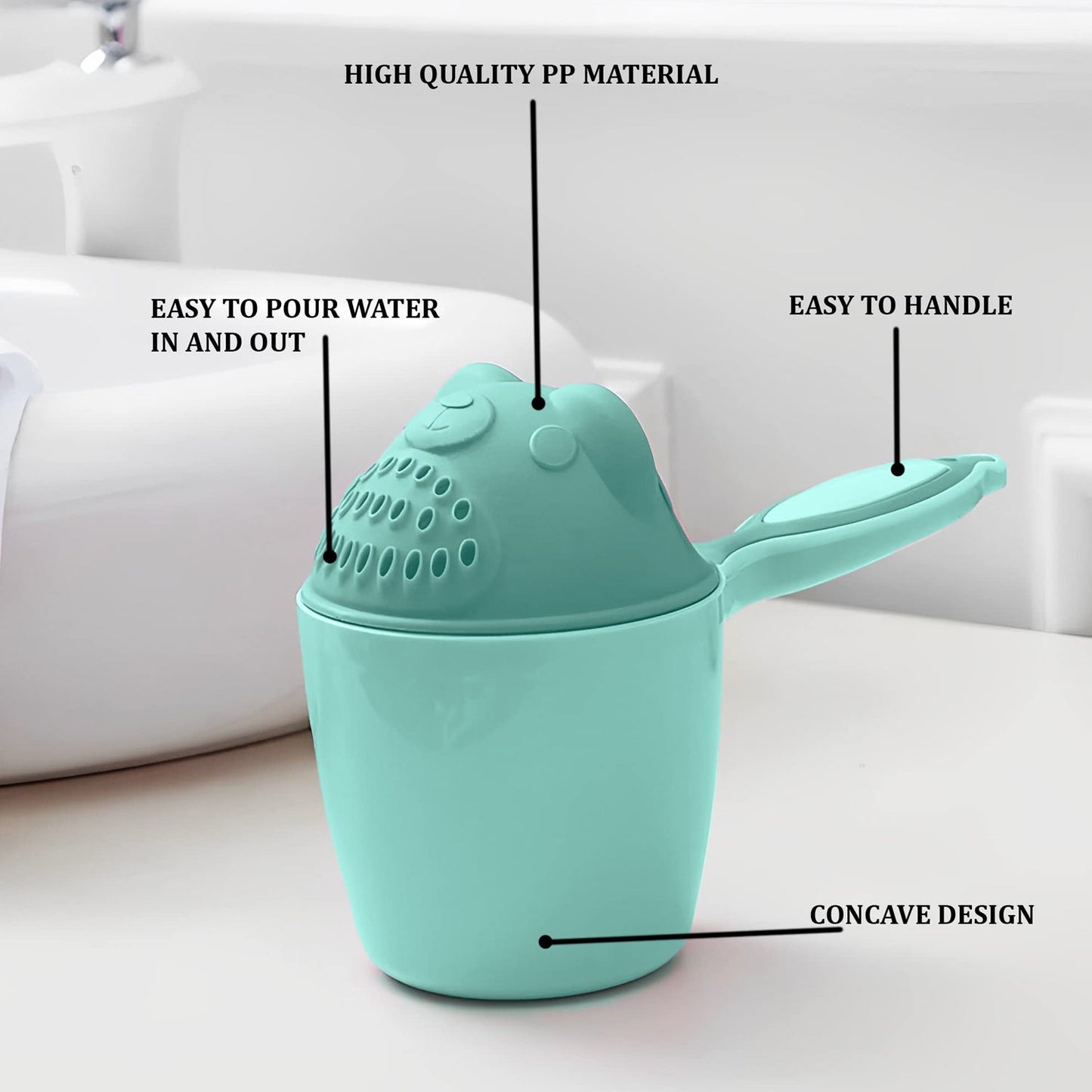 Baby Shampoo Shower Cup – Safe Eye Protection for Kids | Mini Bubbles