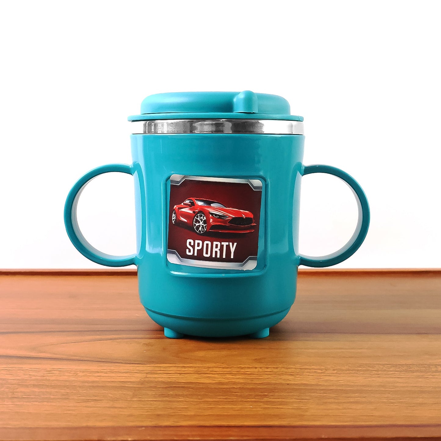 Kids Sporty Sipper Mug – Spill-Proof with Straw & Dual Handles