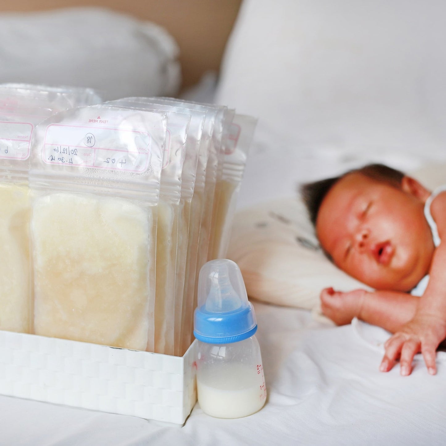 Breastmilk Storage Bags – Double Zipper Seal 60 Pcs | FERVENT