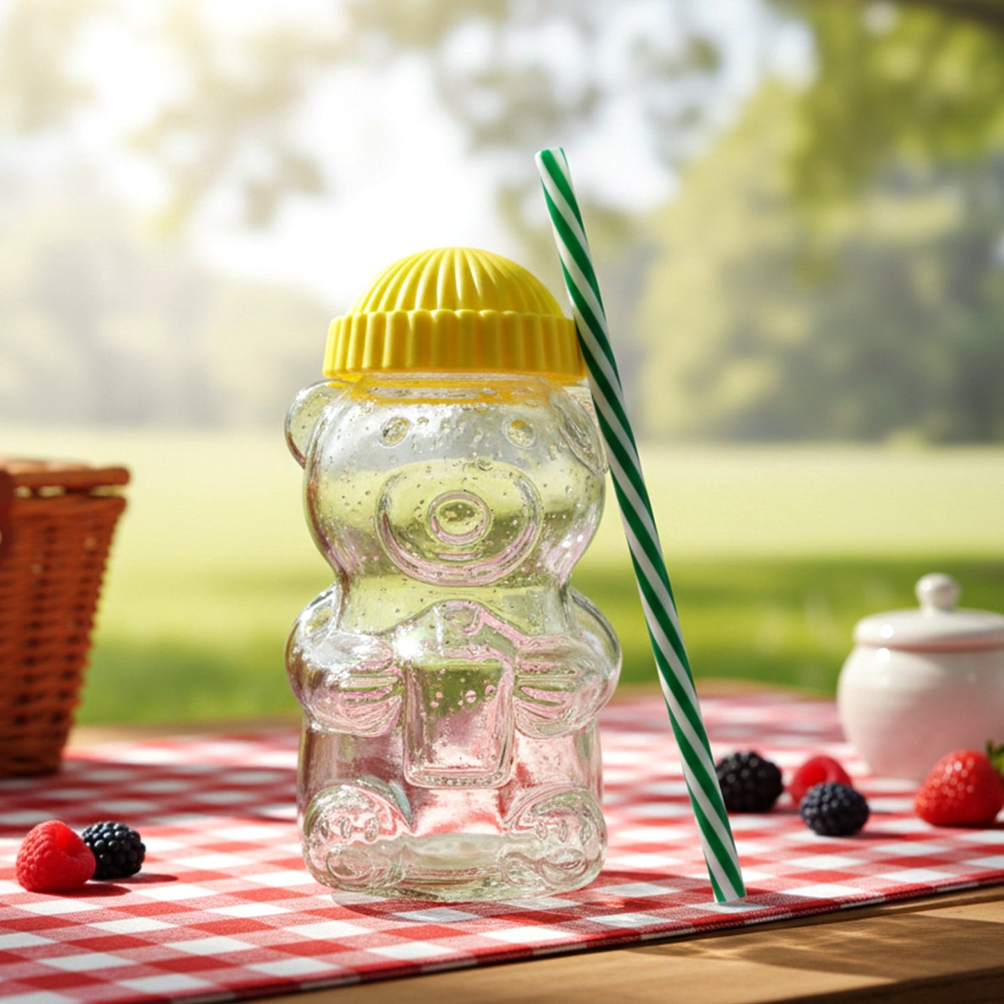Bear Shape Kids Drinking Cup with Straw – 350ml Fun Hydration