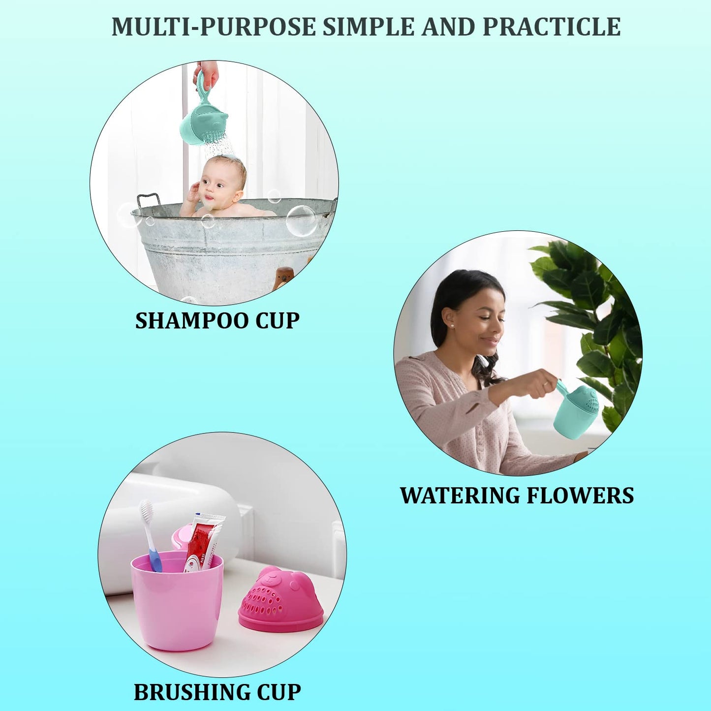Baby Shampoo Shower Cup – Safe Eye Protection for Kids | Mini Bubbles