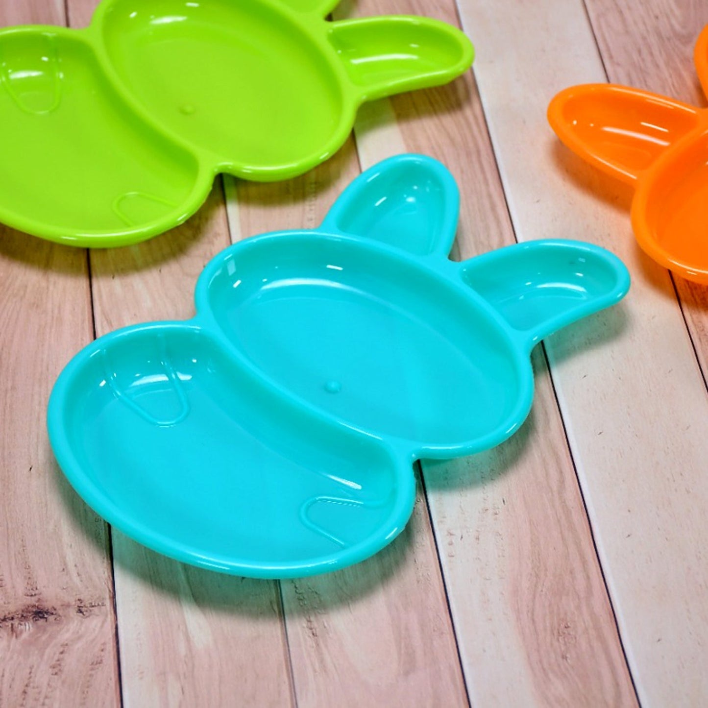 Kids' Rabbit Dish Set – Unbreakable Multicolor 6-Piece | TinyTrendy