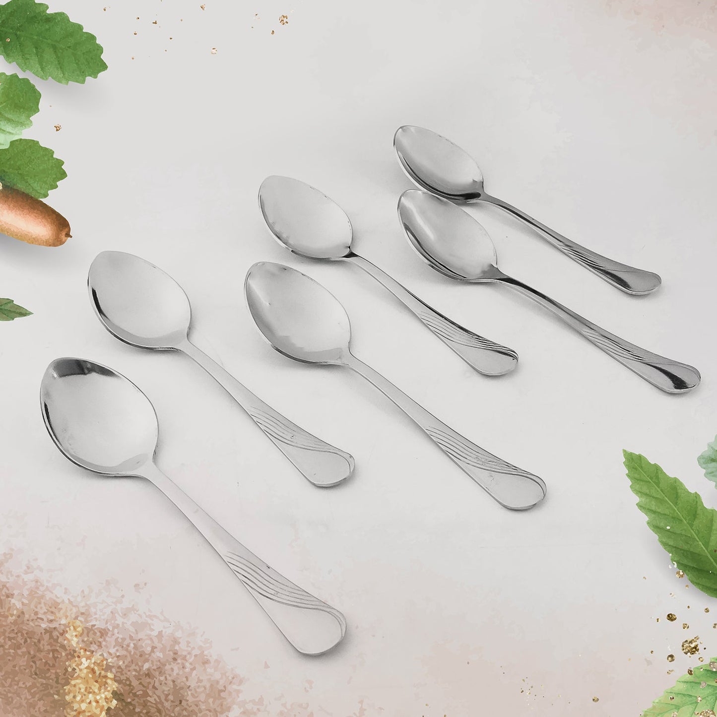 Stainless Steel Dining Spoons – Durable & Ergonomic 6-Piece Set