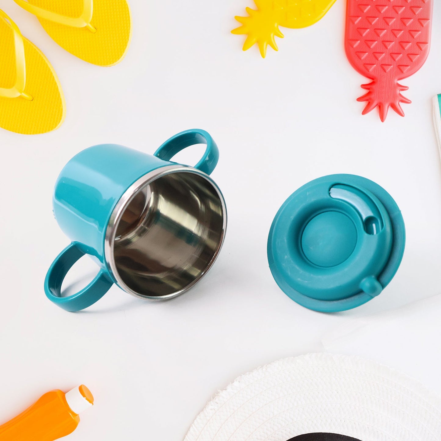 Kids Sporty Sipper Mug – Spill-Proof with Straw & Dual Handles