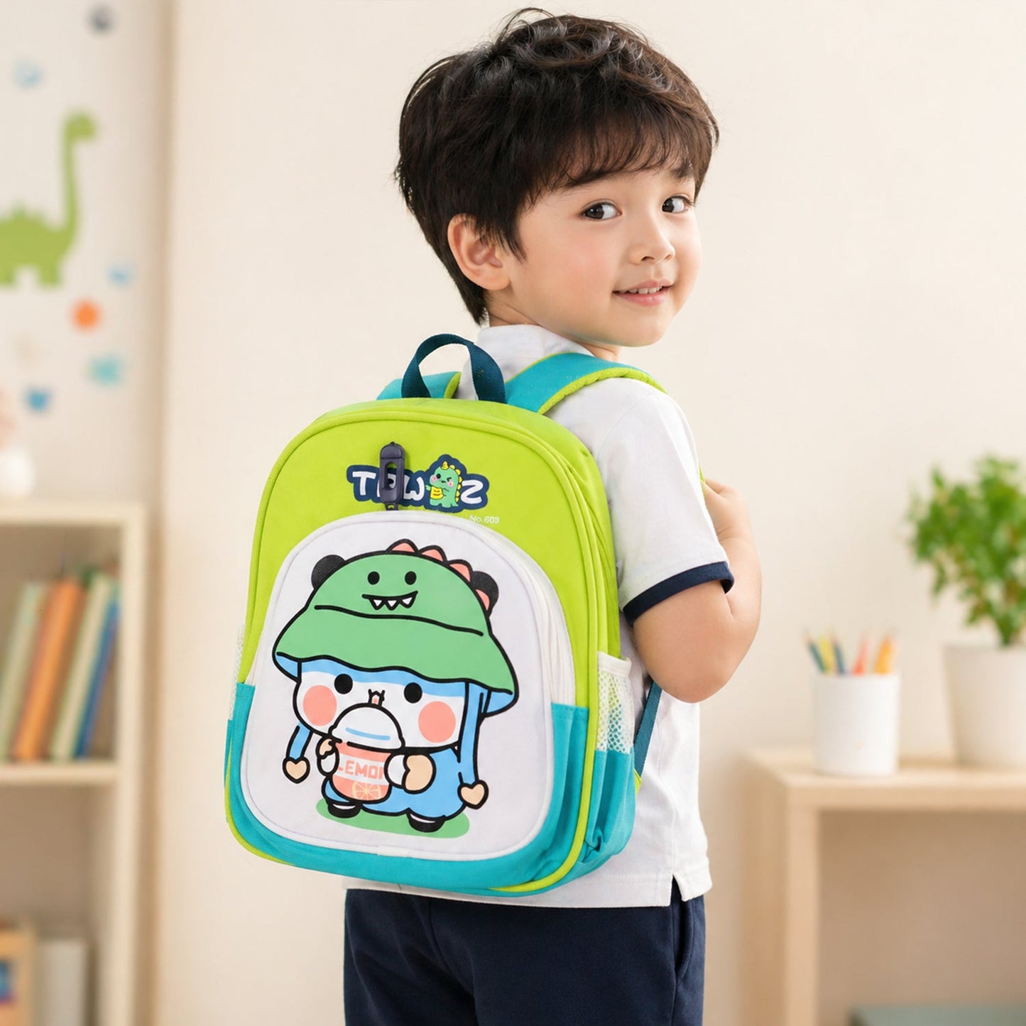 Kids Sling Backpack – Lightweight Cartoon Design for Daily Use