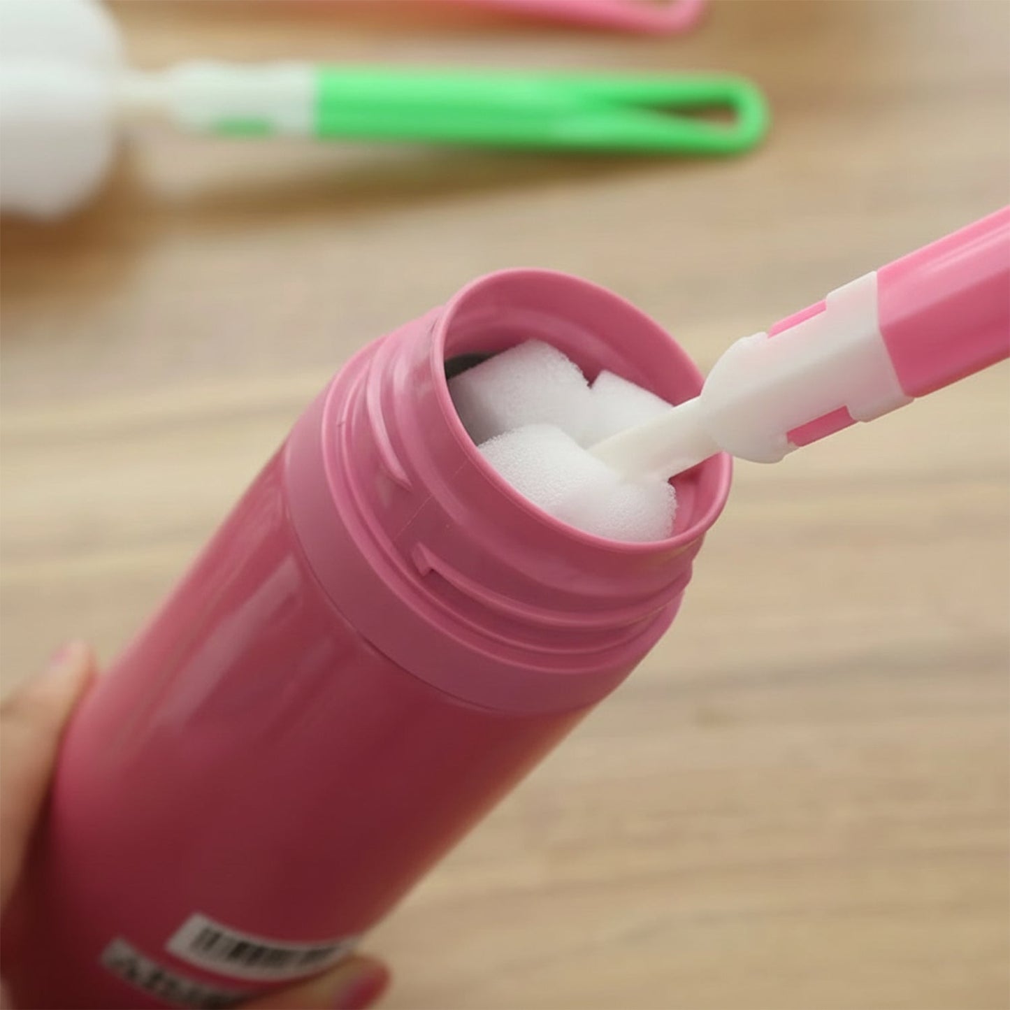 Silicone Bottle Cleaning Brush – Long Handle for Gentle, Deep Reach