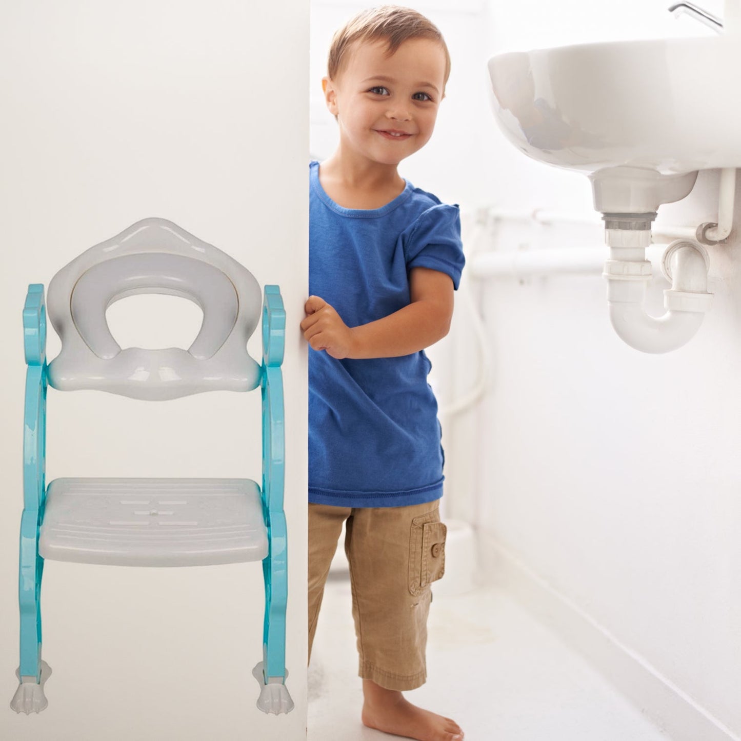 Potty Training Seat – Step Stool Ladder for Toddlers | Bub Barrier