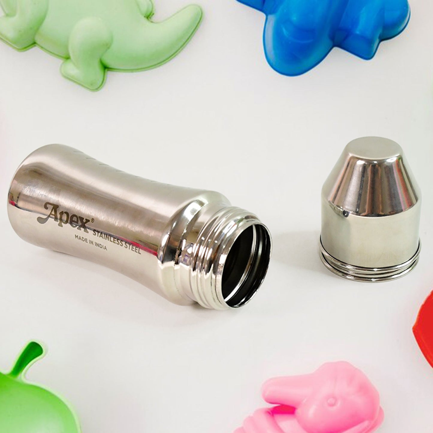 Stainless Steel Baby Feeding Bottle – 250ml Durable & Anti-Colic