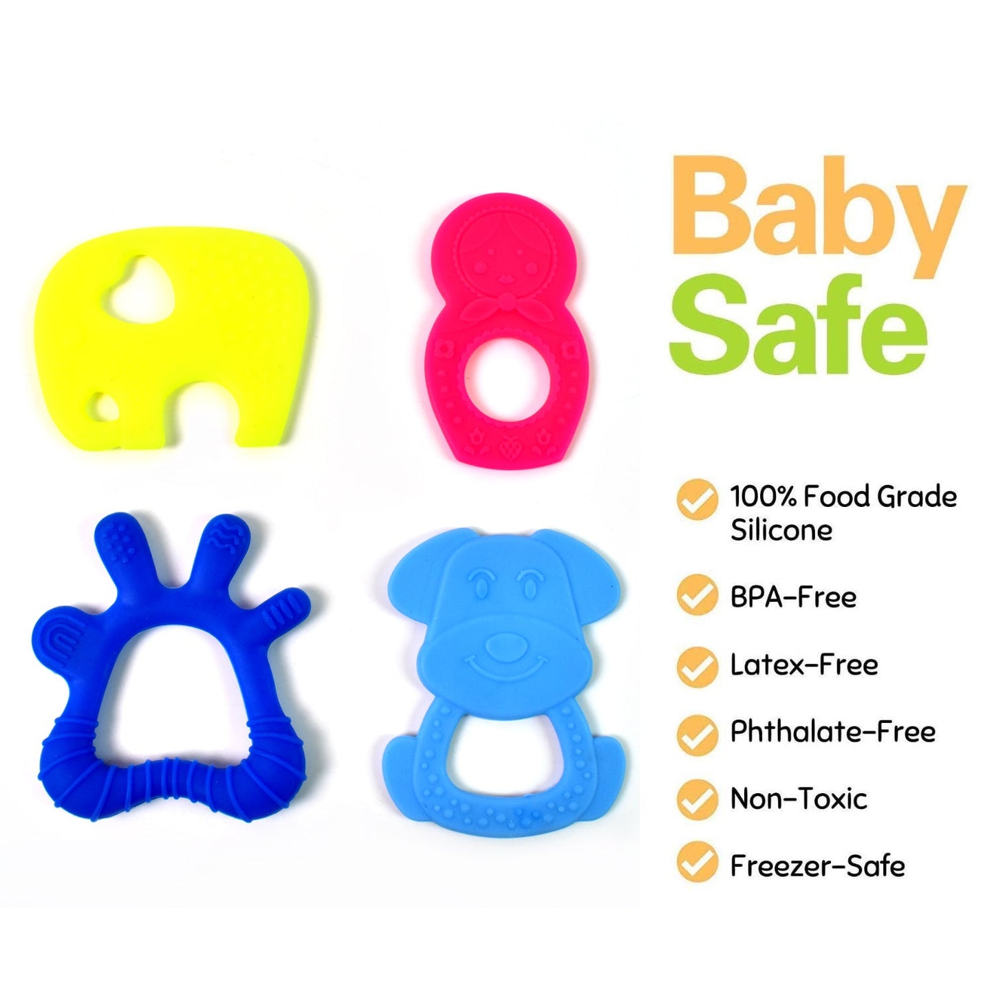 Silicone Baby Teether – Soft & BPA-Free Relief | Aditi