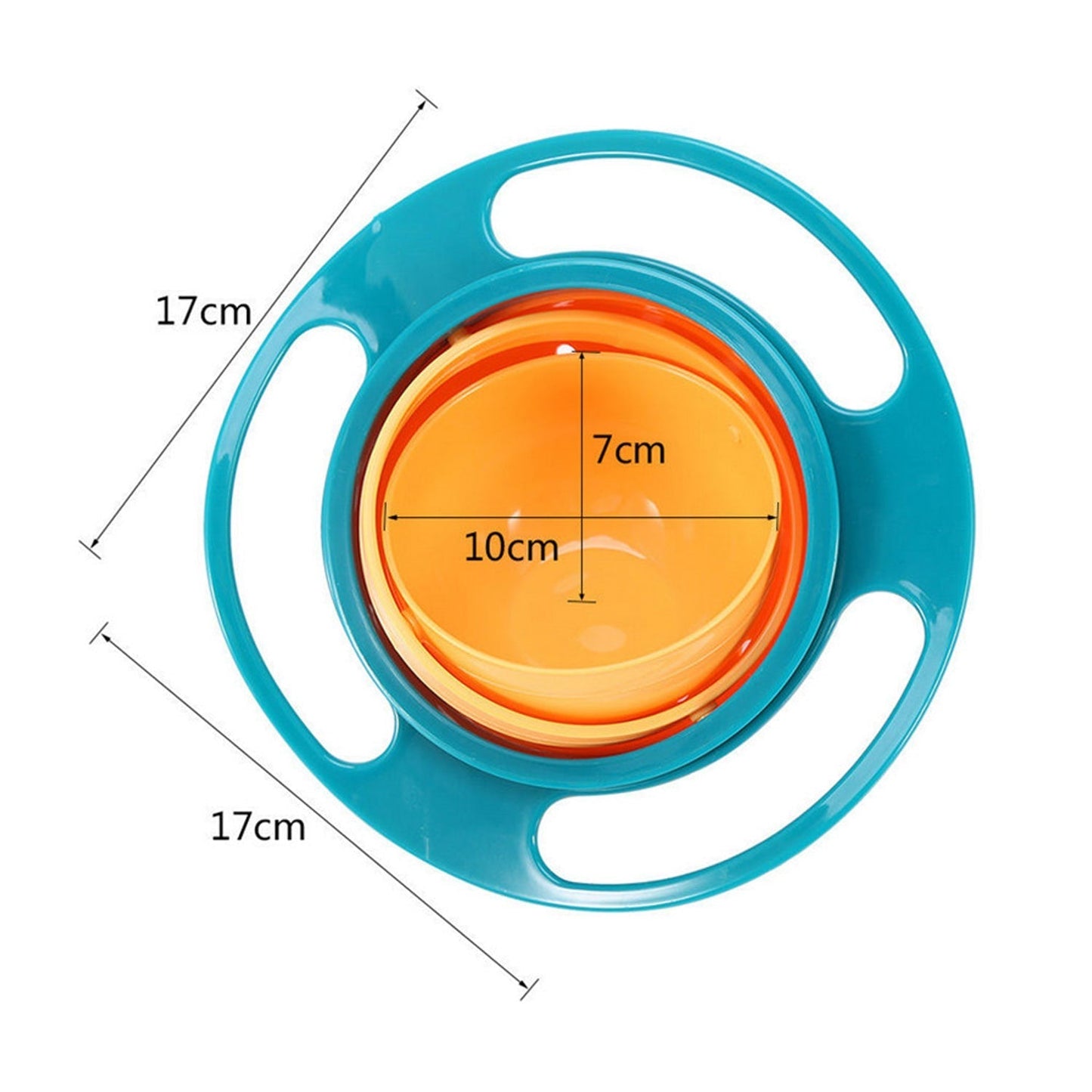 Rotating Baby Bowl – Spill-Proof & Easy Feeding | Mini Bubbles