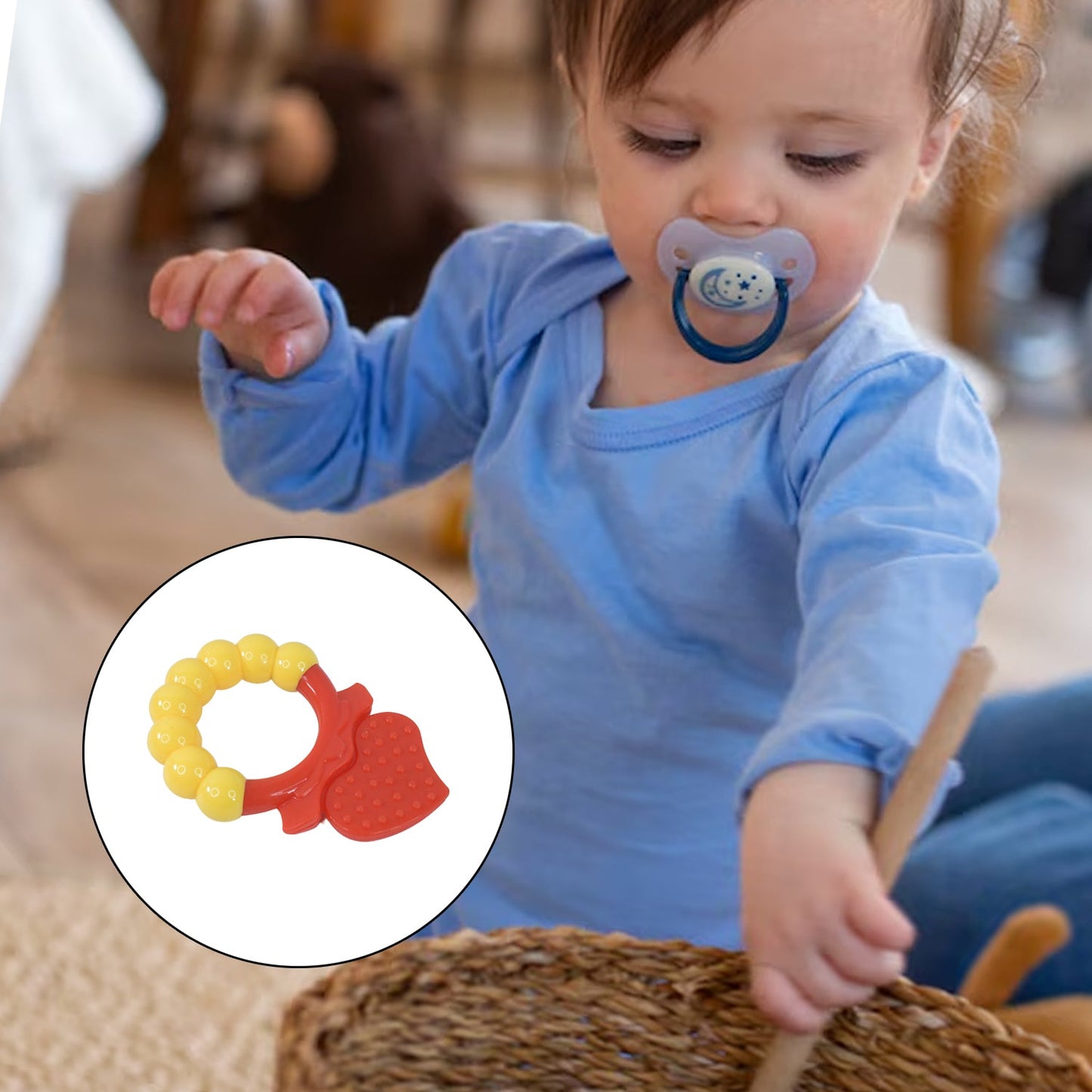 Silicone Baby Teething Toy – Soft, BPA-Free Relief for Infants