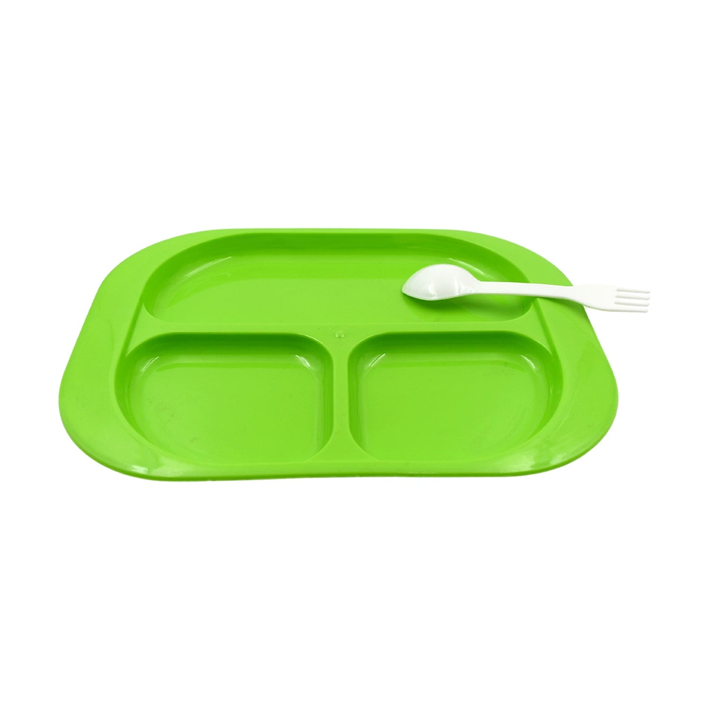 3-Compartment Food Plate – BPA-Free, Microwave Safe | FitFuzion