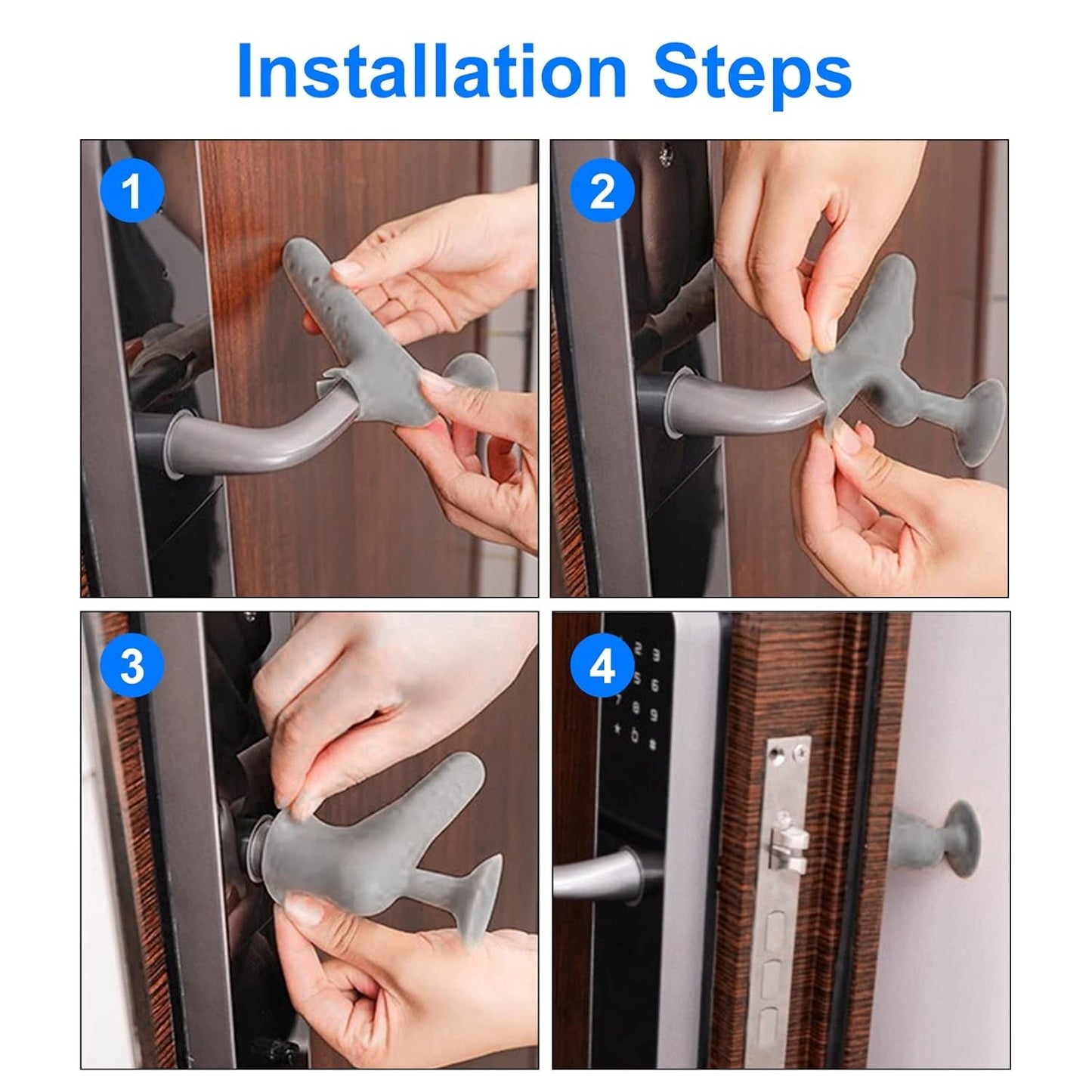 Silicone Door Handle Cover – Quiet & Anti-Static Protection | Safelix