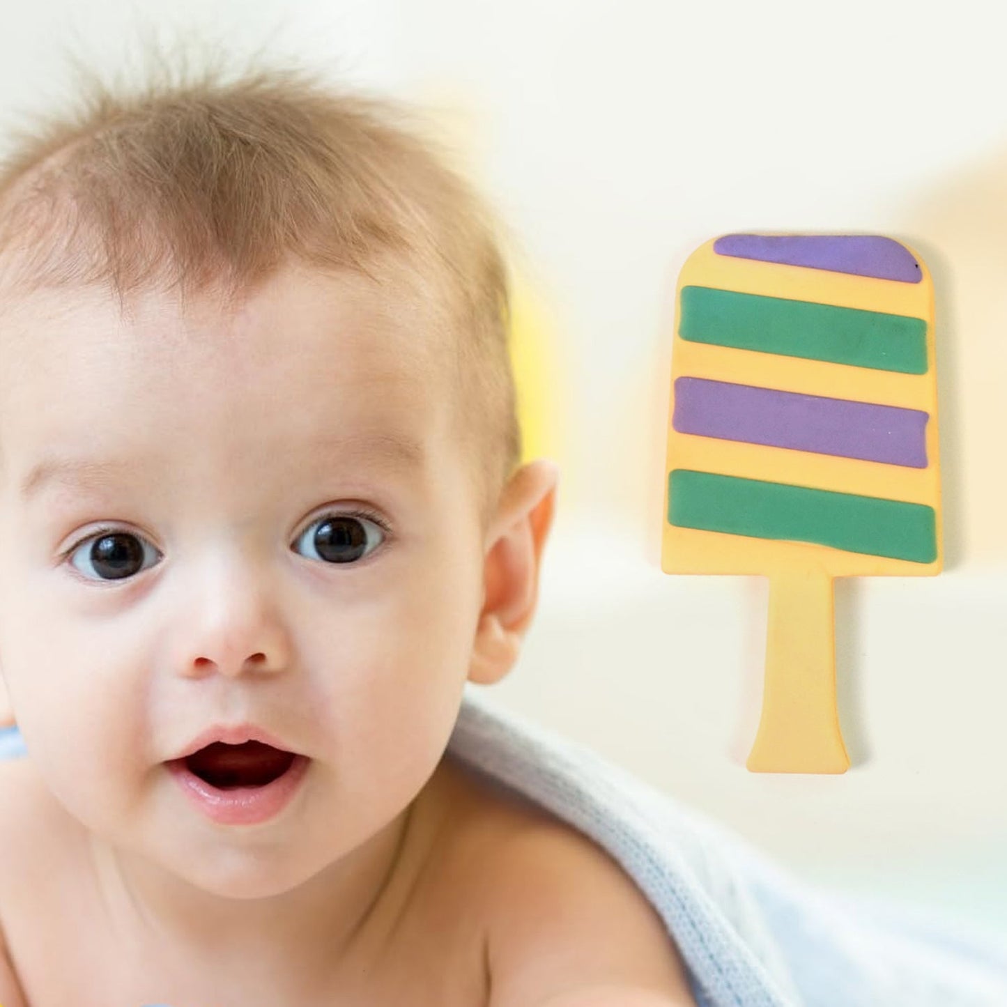 Silicone Baby Teether – Soft, BPA-Free Candy Shape | Babyova