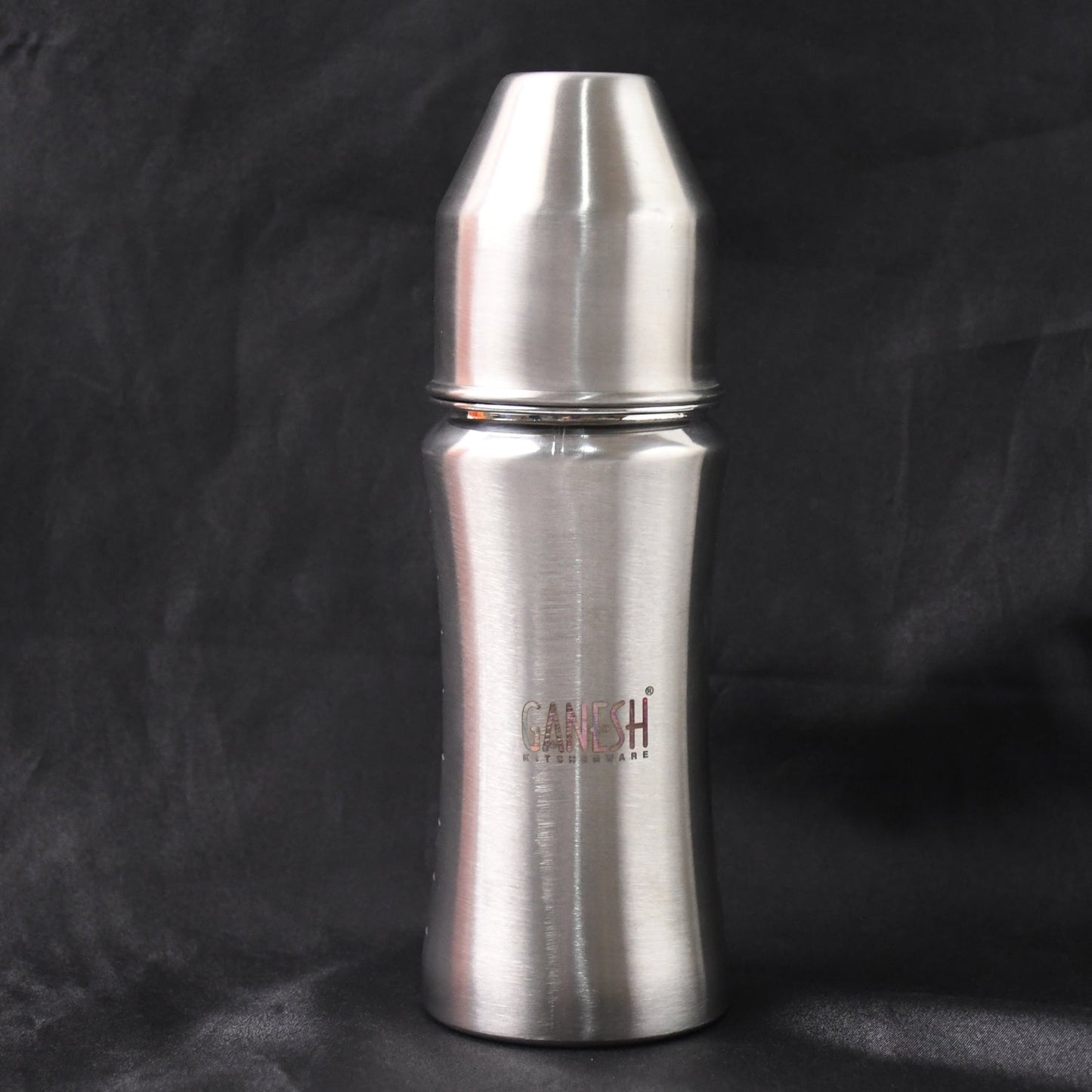 Ganesh Stainless Steel Baby Bottle – 250ml Anti-Colic Nipple