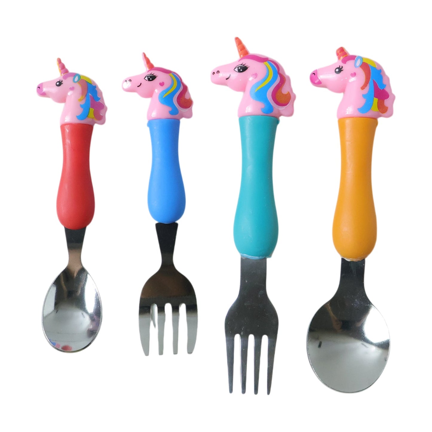 Unicorn Kids Spoon and Fork Set – Cute & Safe for Little Eaters