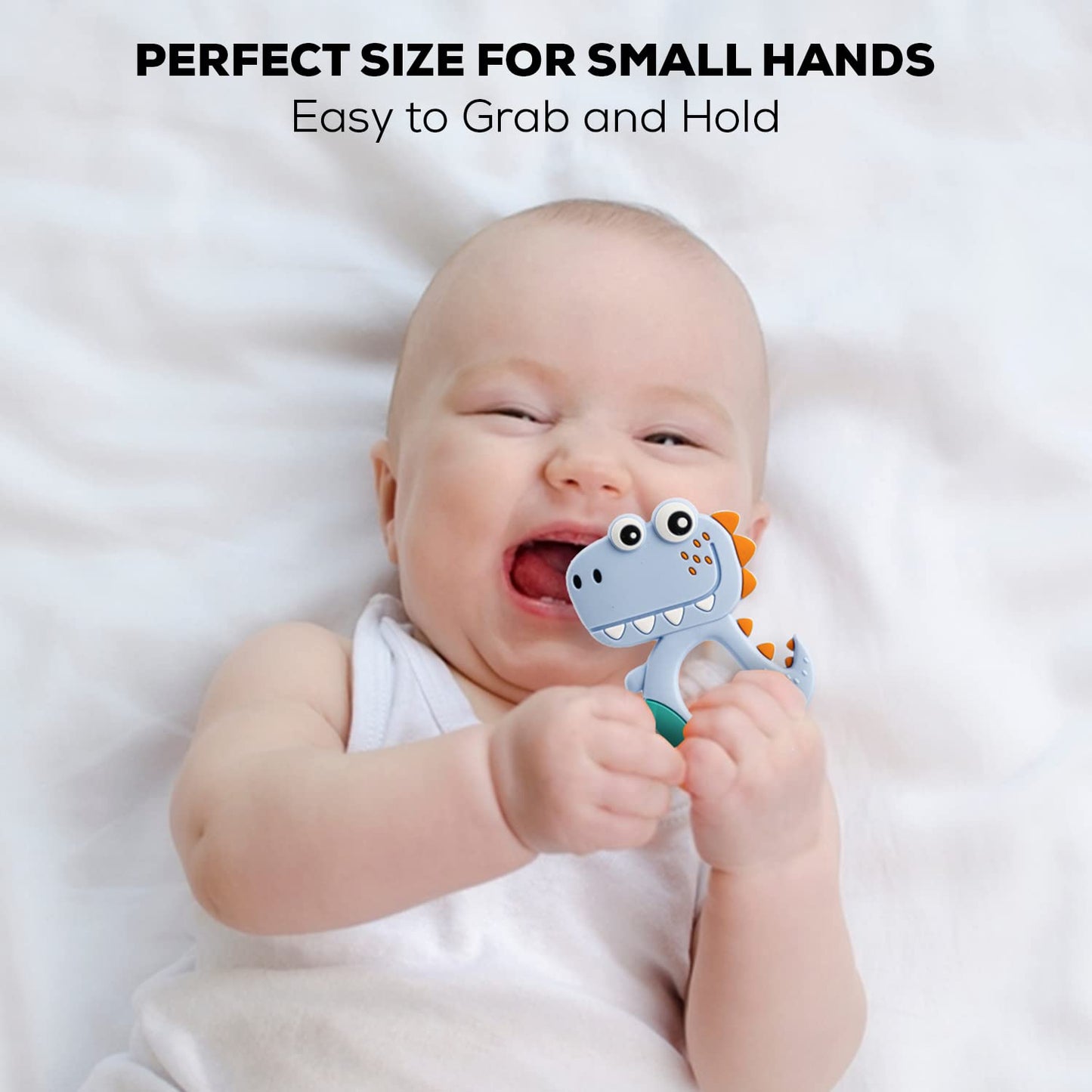Dinosaur Baby Teether – Soft BPA-Free Silicone | Babyova