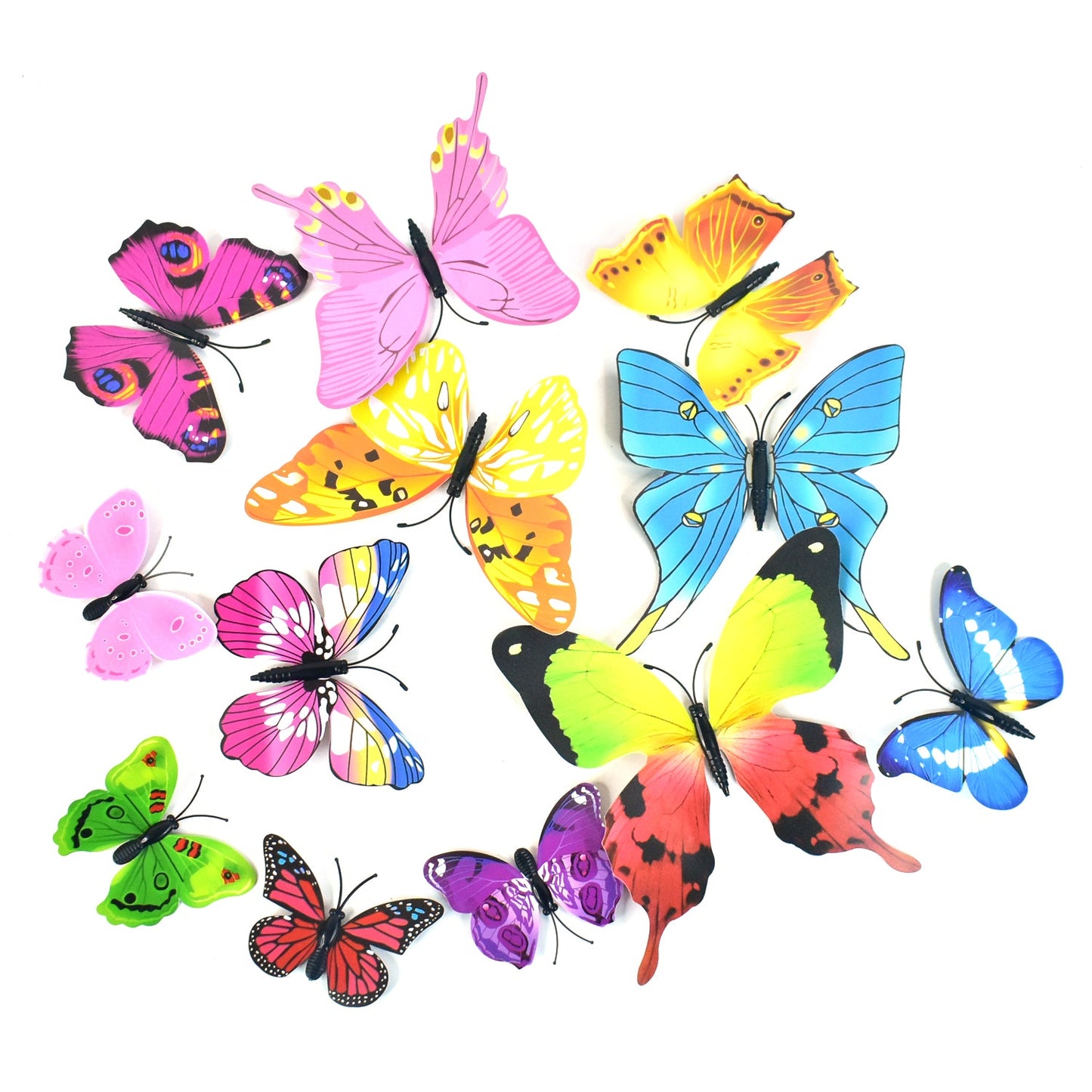 3D Butterfly Wall Stickers – Vibrant 12-Piece Removable Decor