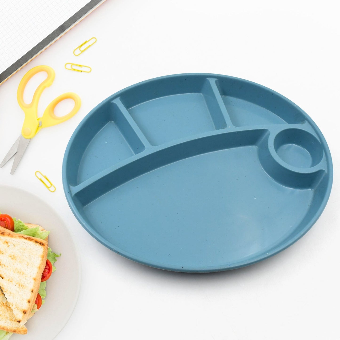 Biodegradable Kids Plate – 5-Compartment, BPA-Free | Jiaqi