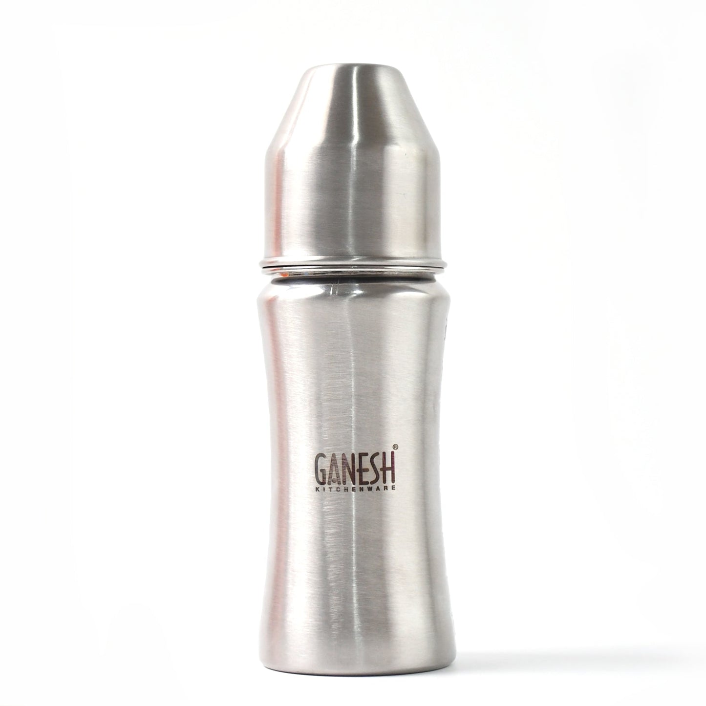 Ganesh Stainless Steel Baby Bottle – 250ml Anti-Colic Nipple