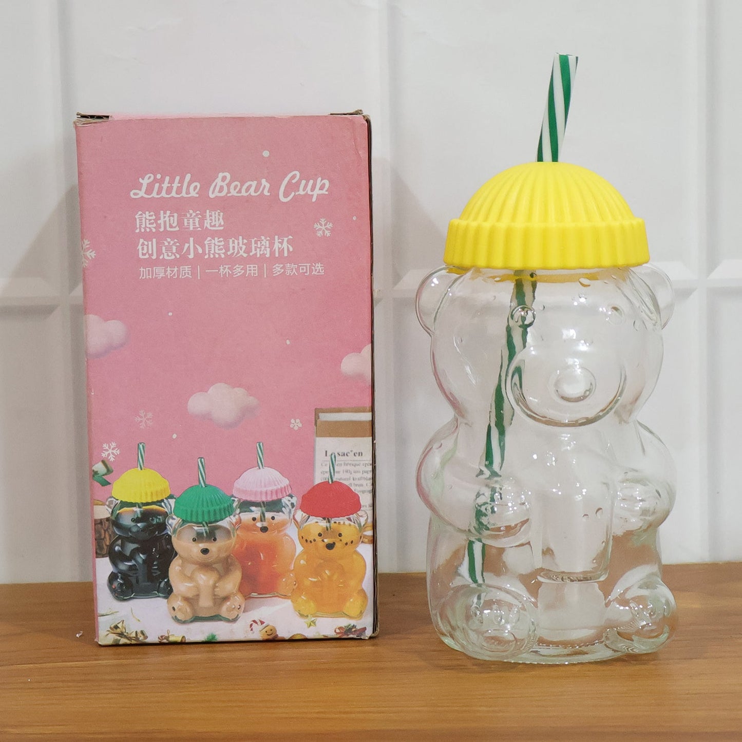 Bear Shape Kids Drinking Cup with Straw – 350ml Fun Hydration
