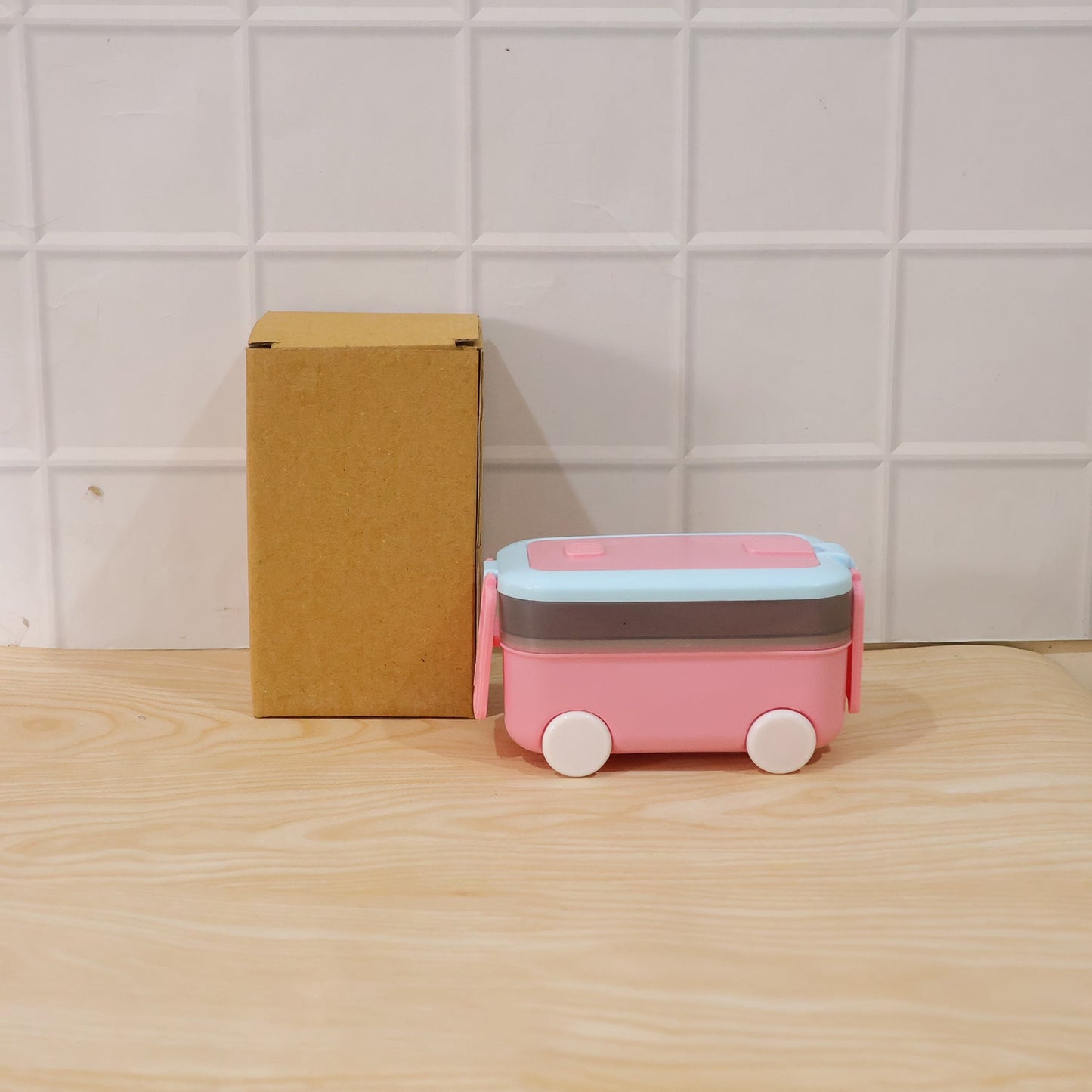 Kids Car Shape Lunch Box with Wheels – Fun and Leakproof Design