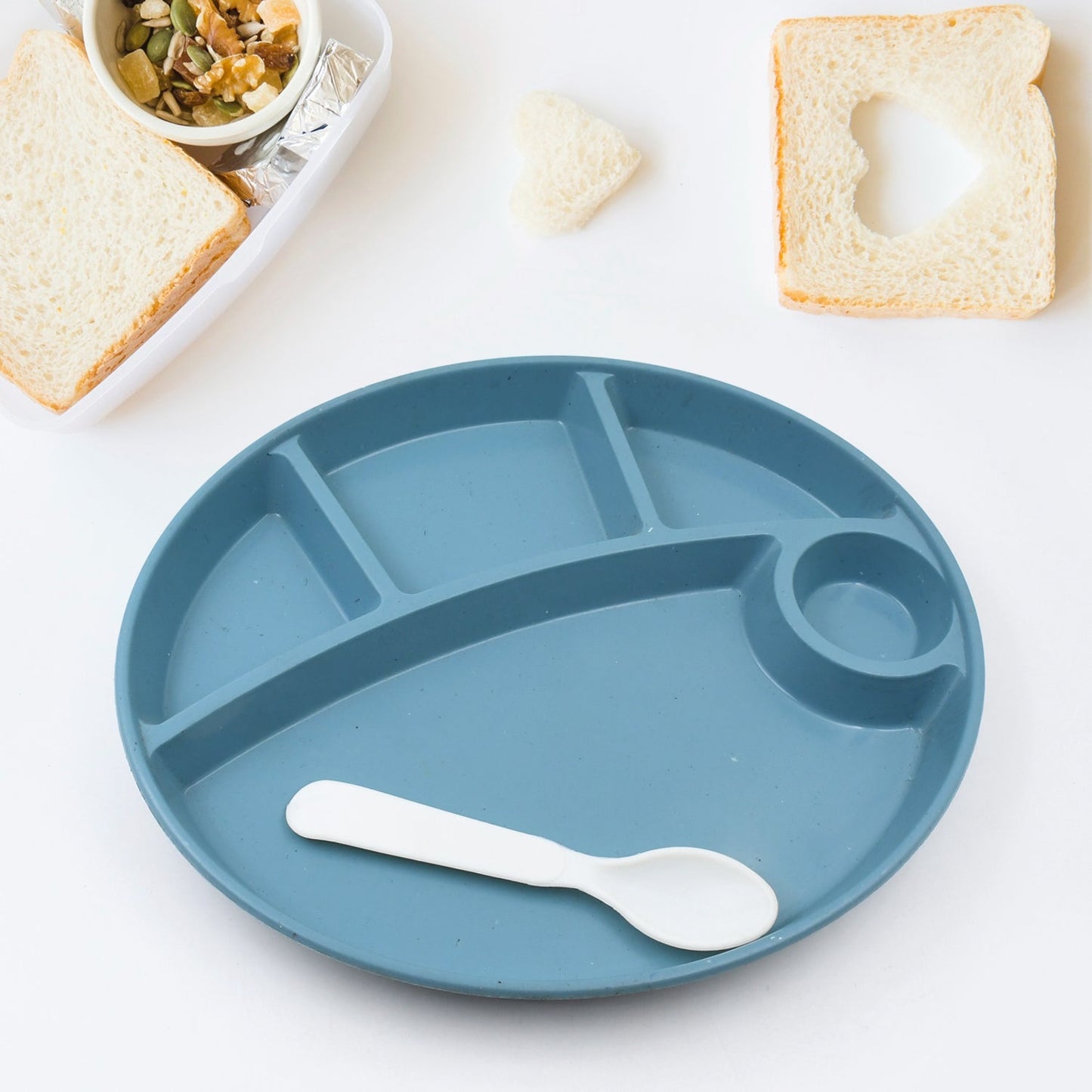 Biodegradable Kids Plate – 5-Compartment, BPA-Free | Jiaqi