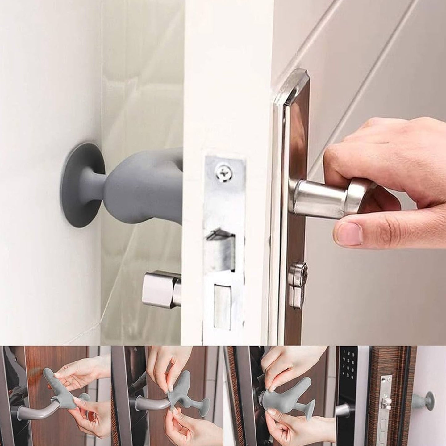 Silicone Door Handle Cover – Quiet & Anti-Static Protection | Safelix