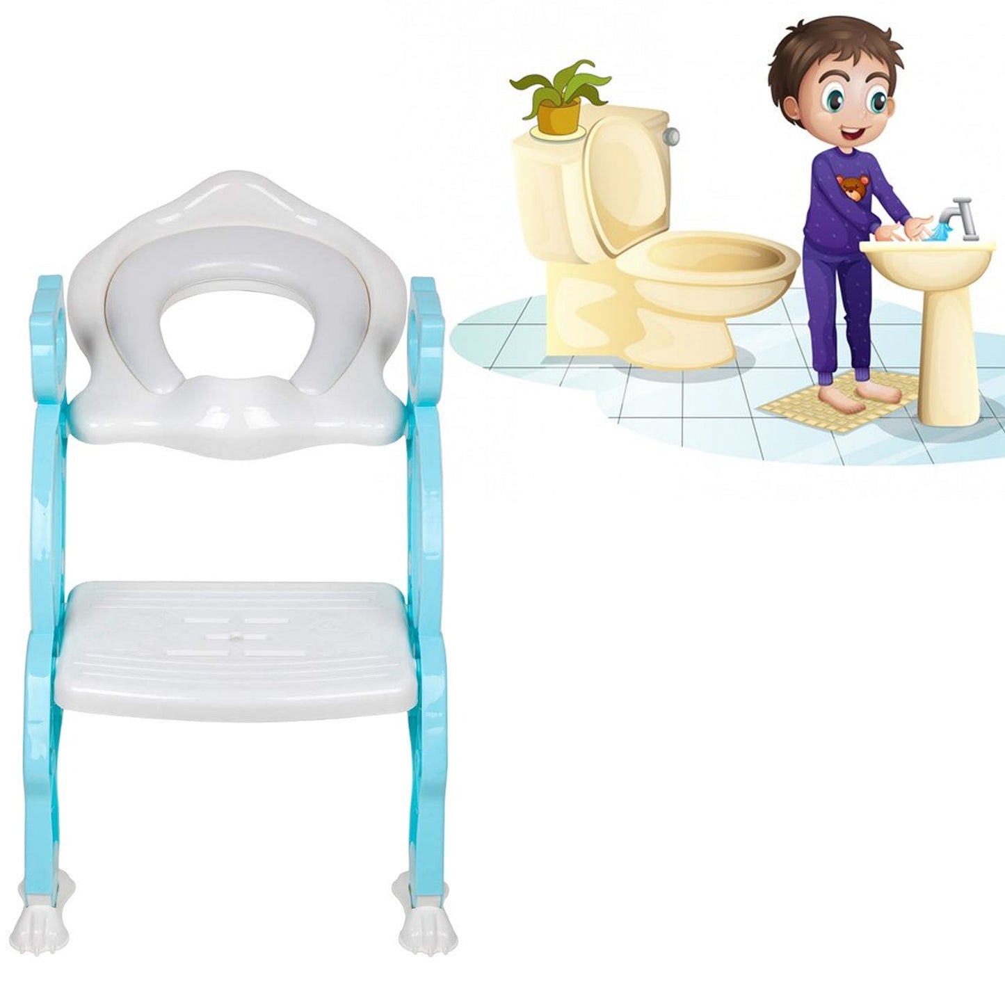 Potty Training Seat – Step Stool Ladder for Toddlers | Bub Barrier