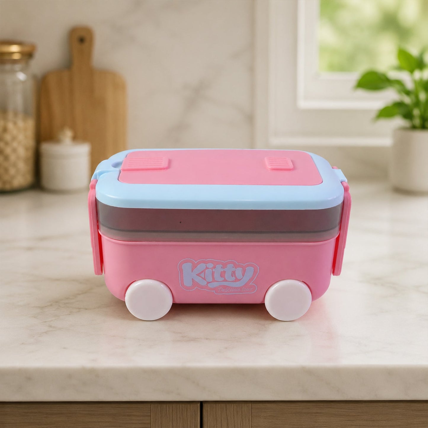 Kids Car Shape Lunch Box with Wheels – Fun and Leakproof Design