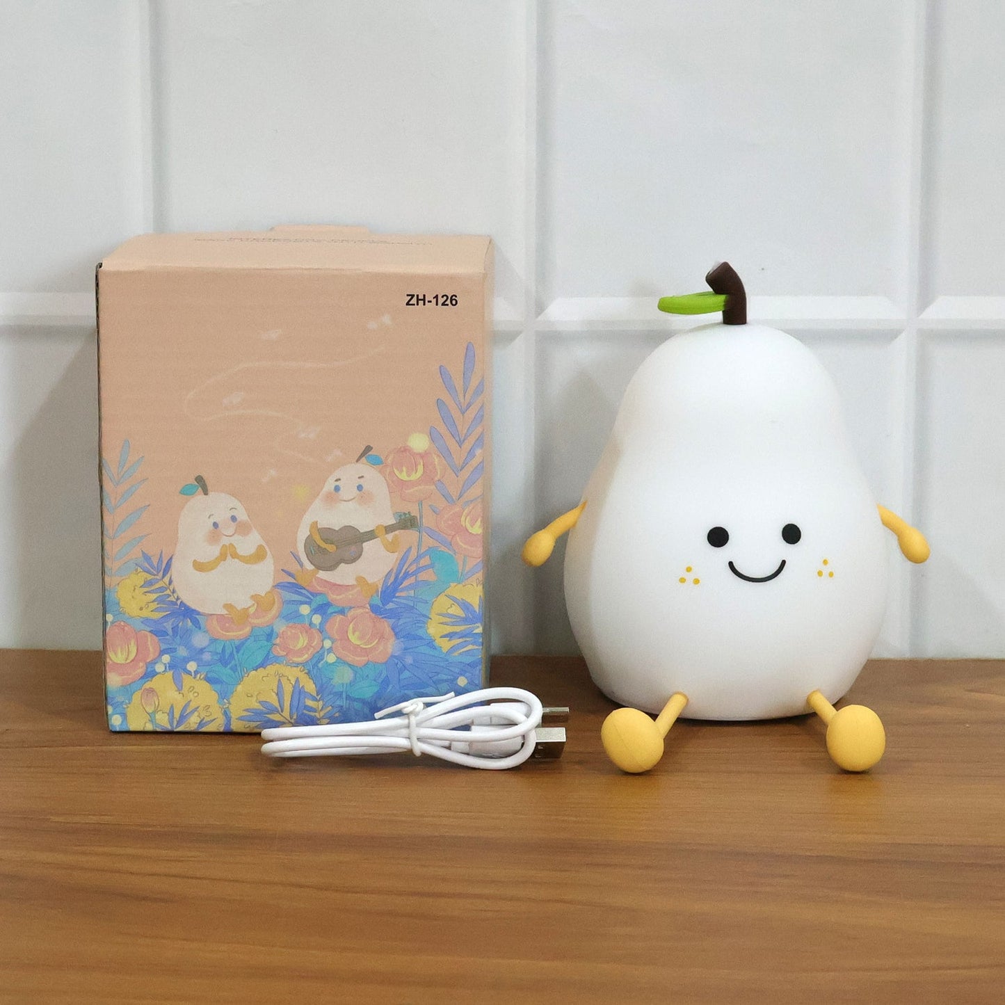 Pear Silicone Night Lamp – Multi-Color LED & Touch Control