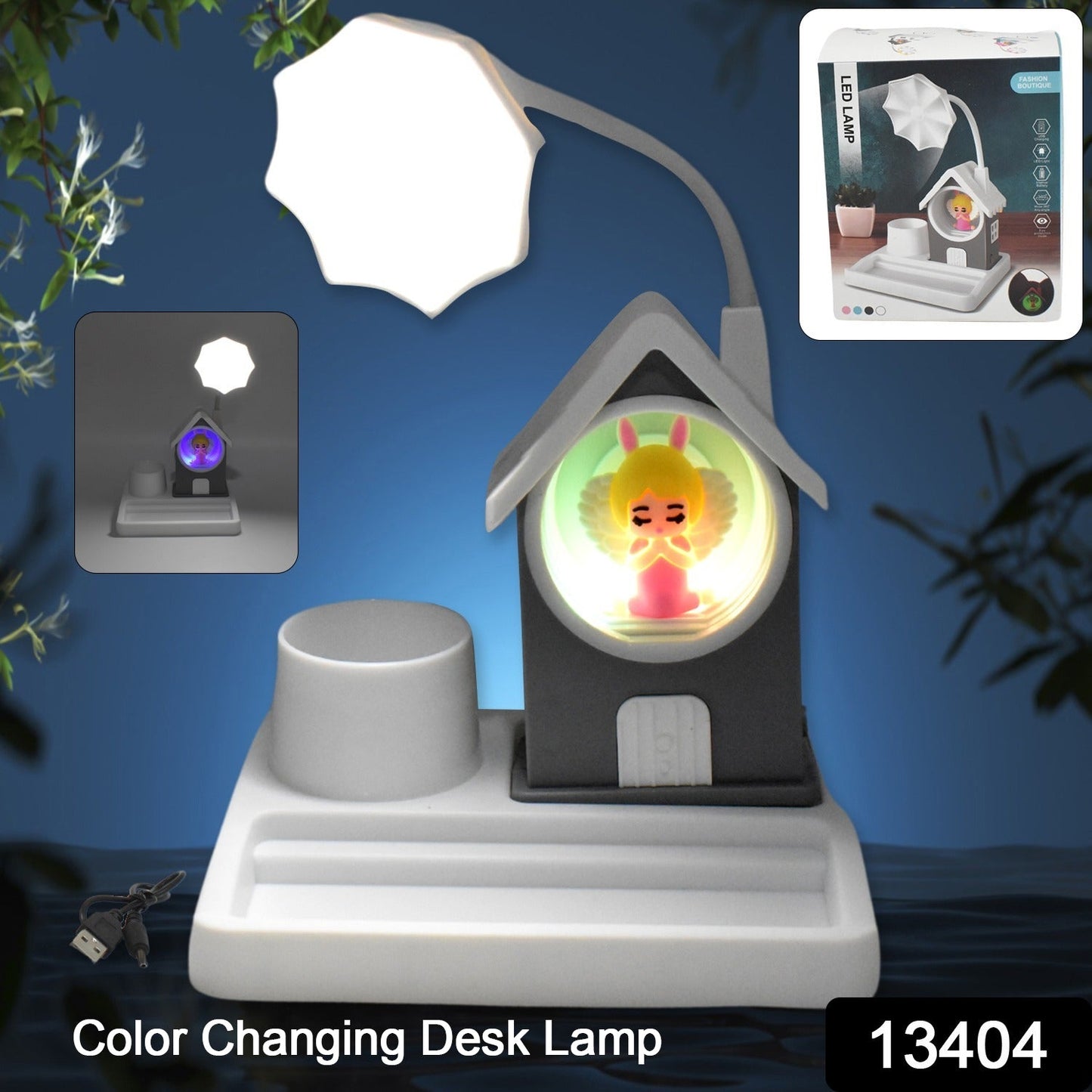 Cartoon LED Desk Lamp – Eye-Protection & Multi-Color | Deodap