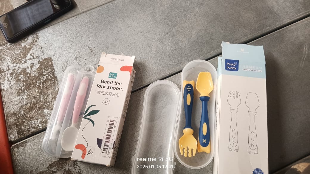 Kids Self-Feeding Utensils – Bendable Spoon & Fork Set | Quickslice