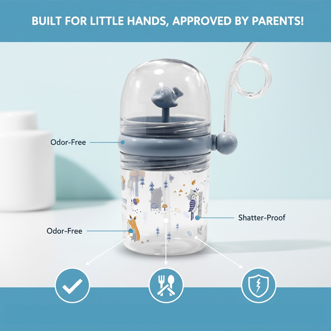Whale Spray Sippy Cup – Spill-Proof Fun for Toddlers | Feedora