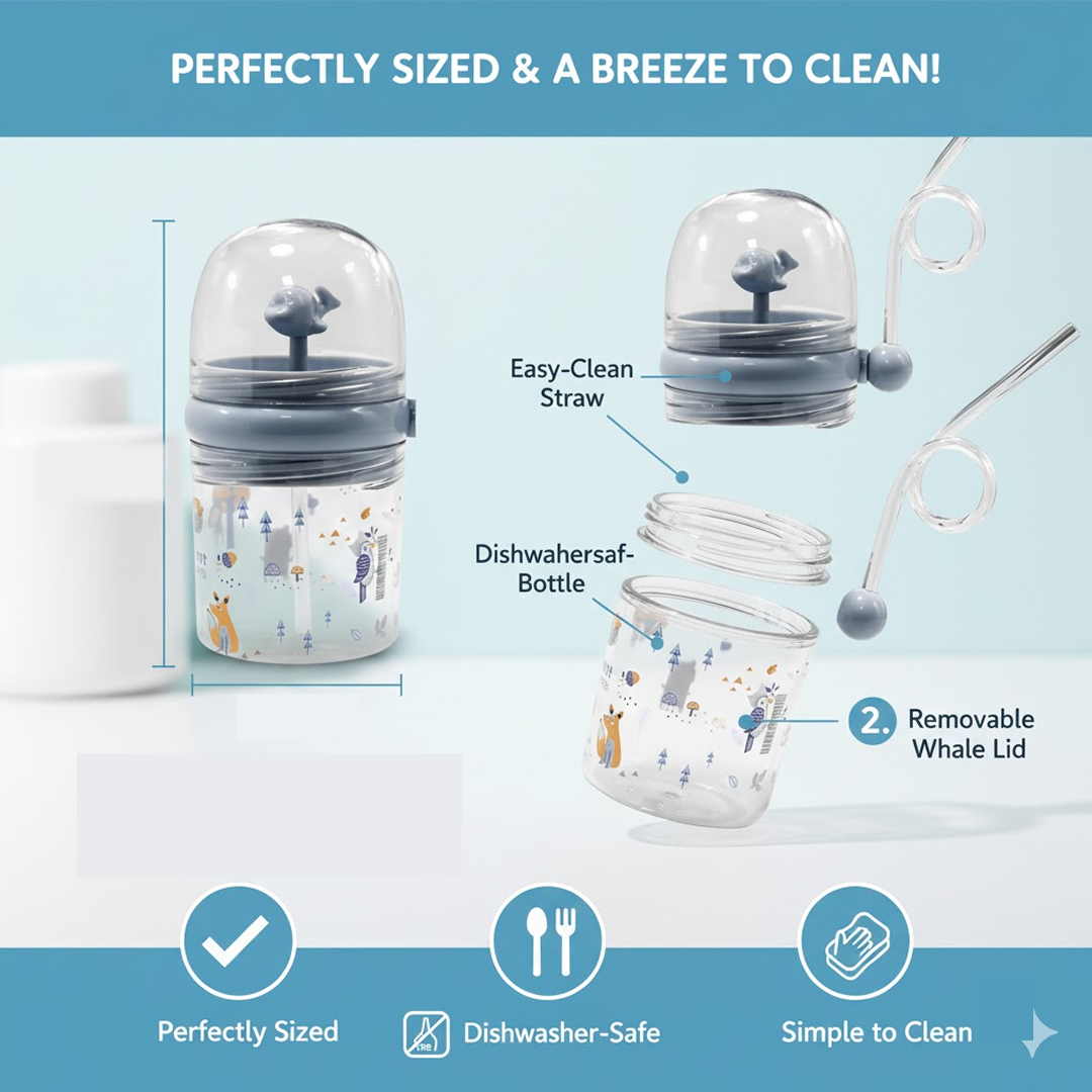 Whale Spray Sippy Cup – Spill-Proof Fun for Toddlers | Feedora