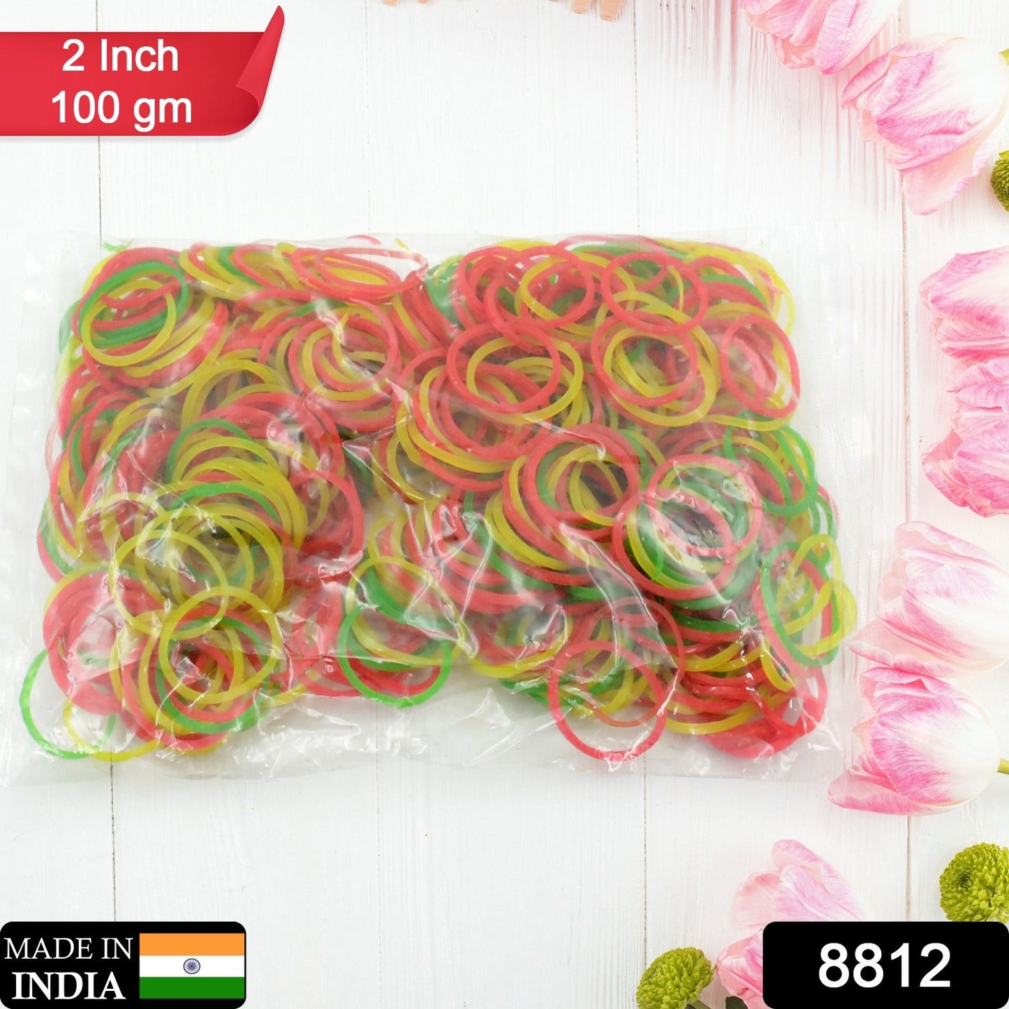 Multicolor Rubber Bands – Durable for Office & Home | VoltDesk